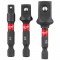 Адаптери за ударен винтоверт MILWAUKEE 1/4″ шестограм – 1/2, 1/4, 3/8 квадрат / 4932479228 